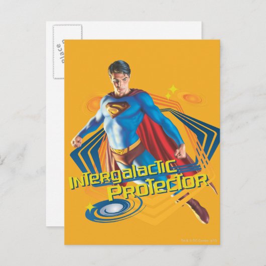 Superman Intergalactic Protector Postkarte (Vorne/Hinten)