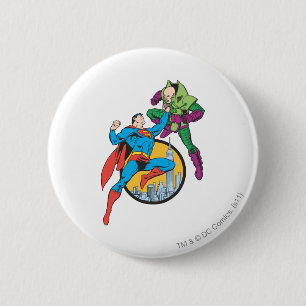 Superman kämpft Lex Luthor Button