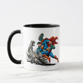 Superman kämpft Monster Tasse (Links)