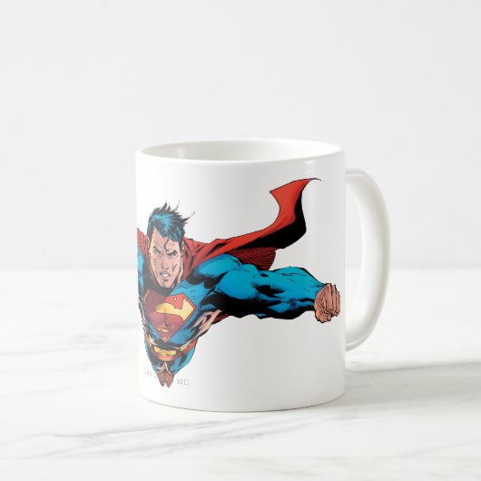 Superman-Kap-Fliegen Kaffeetasse (VorderseiteRechts)