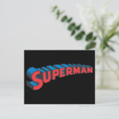 Superman | Klassisches Logo Postkarte (Stehend Vorderseite)
