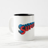 Superman | Klassisches Logo Zweifarbige Tasse (Vorderseite Links)