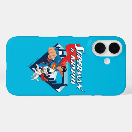 Superman & Krypto Soar Case-Mate iPhone Hülle (Rückseite (Horizontal))