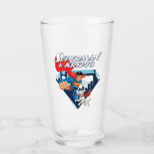 Superman & Krypto Soar Glas (Vorderseite)