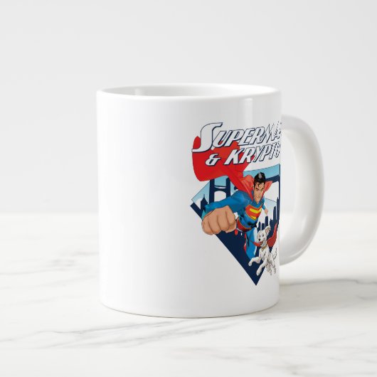 Superman & Krypto Soar Jumbo-Tasse (Vorderseite Rechts)