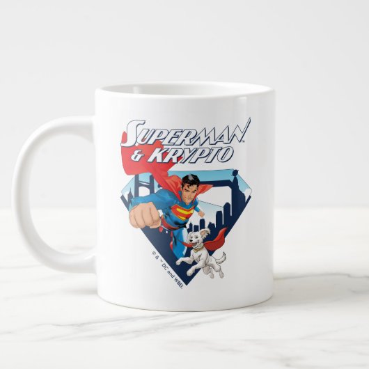 Superman & Krypto Soar Jumbo-Tasse (Links)