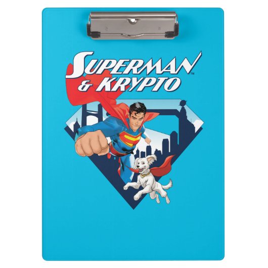 Superman & Krypto Soar Klemmbrett (Vorderseite)