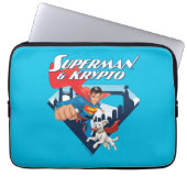 Superman & Krypto Soar Laptopschutzhülle (Vorderseite)