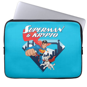 Superman & Krypto Soar Laptopschutzhülle
