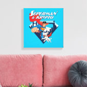 Superman & Krypto Soar Leinwanddruck (Insitu (Wohnzimmer))