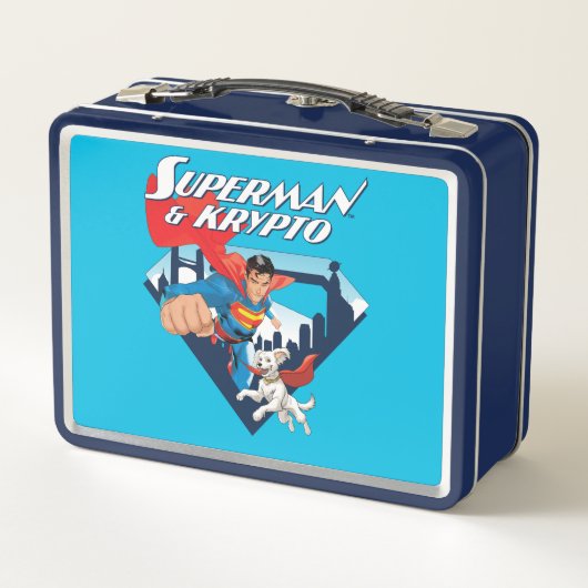 Superman & Krypto Soar Metall Brotdose (Rückseite)