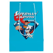 Superman & Krypto Soar Mittlere Geschenktüte (Rückseite)