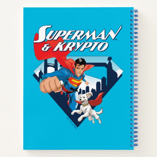 Superman & Krypto Soar Notizblock (Rückseite)