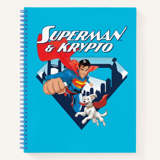 Superman & Krypto Soar Notizblock (Vorderseite)