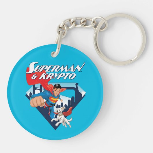 Superman & Krypto Soar Schlüsselanhänger (Rückseite)
