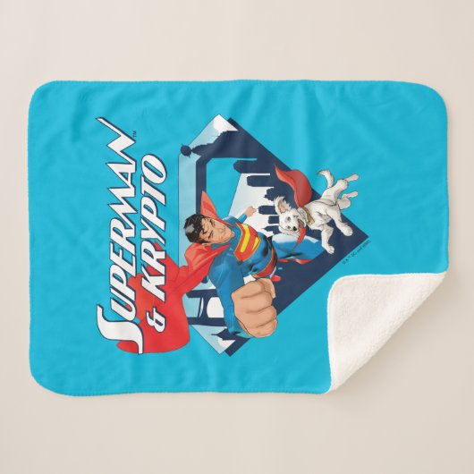 Superman & Krypto Soar Sherpadecke (Vorderseite (Horizontal))