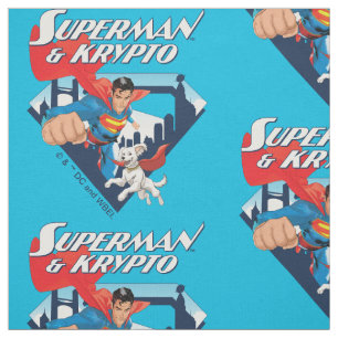 Superman & Krypto Soar Stoff
