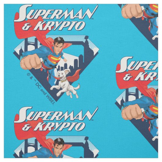Superman & Krypto Soar Stoff (Muster)