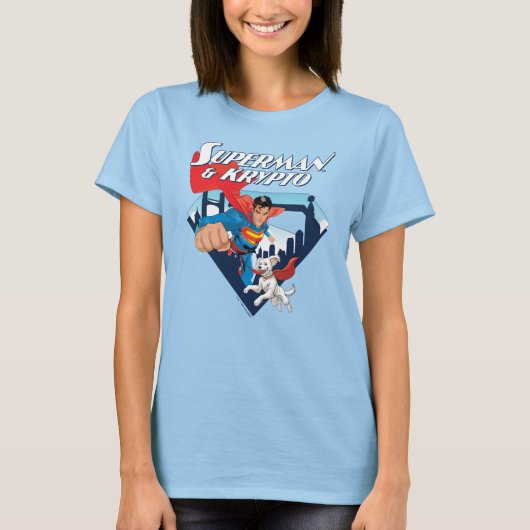 Superman & Krypto Soar T-Shirt (Vorderseite)