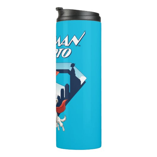 Superman & Krypto Soar Thermosbecher (Nach rechts gedreht)