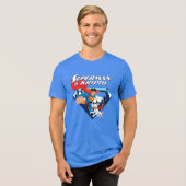 Superman & Krypto Soar Tri-Blend Shirt (Vorderseite voll)