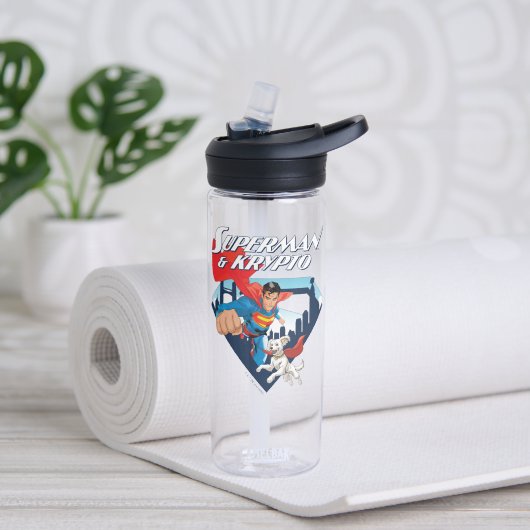 Superman & Krypto Soar Trinkflasche (Yoga)