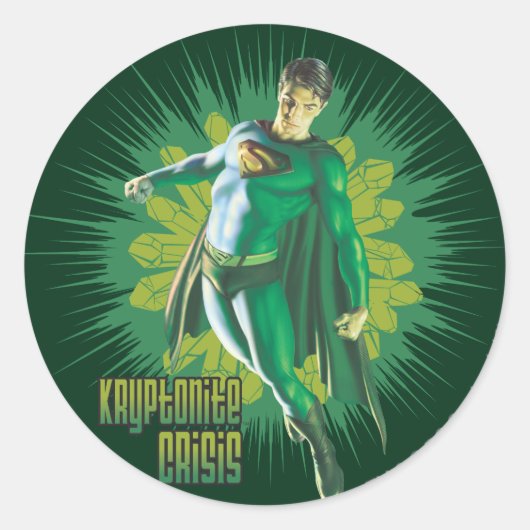 Superman Kryptonite-Krise Runder Aufkleber (Vorderseite)
