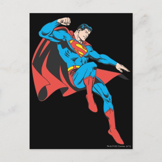 Superman Lands Lightly Postkarte (Vorderseite)