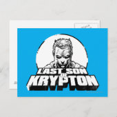 Superman Last Son of Krypton Postkarte (Vorne/Hinten)