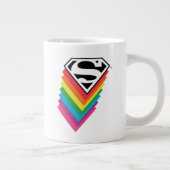 Superman Layered Rainbow Logo Jumbo-Tasse (Rechts)