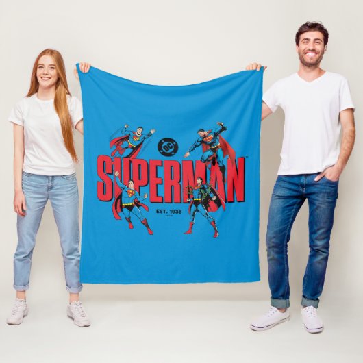 Superman Legenden Forever Grafik Fleecedecke (Beispiel)