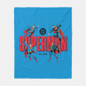 Superman Legenden Forever Grafik Fleecedecke (Vorderseite)