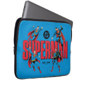 Superman Legenden für immer Grafik Laptopschutzhülle (Vorne Rechts)