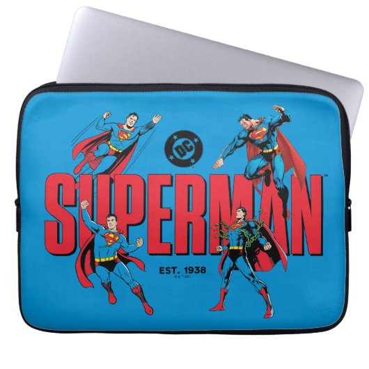 Superman Legenden für immer Grafik Laptopschutzhülle (Vorderseite)