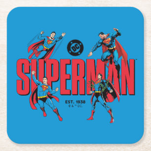 Superman-Legenden für immer Grafik Rechteckiger Pappuntersetzer