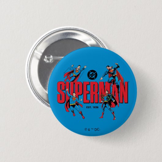 Superman Legends Forever Graphic Button (Vorne & Hinten)