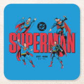 Superman Legends Forever Graphic Rechteckiger Pappuntersetzer (Vorderseite)