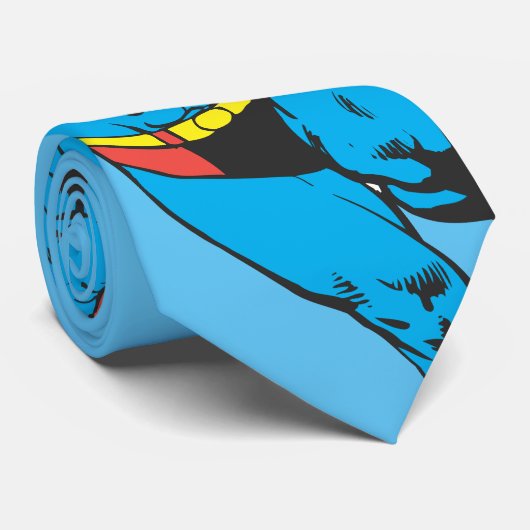 Superman Links Faust erhöht Krawatte (Gerollt)