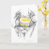 Superman-Logo auf dem Brustkorb Karte (Gelbe Blume)