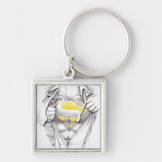 Superman-Logo auf dem Brustkorb Schlüsselanhänger (Vorne)