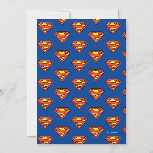 Superman-Logo | Blue Super Hero Birthday Einladung (Rückseite)
