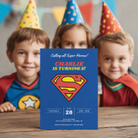 Superman-Logo | Blue Super Hero Birthday