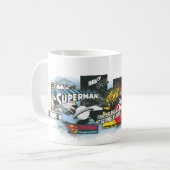 Superman Logo Collage Kaffeetasse (Vorderseite Links)