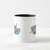 Superman Logo Collage Tasse (Zentrum)