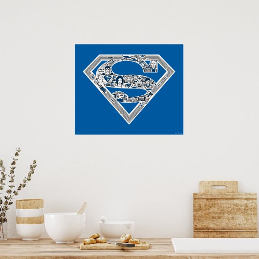 Superman Logo Doodle Art Poster (Küche)