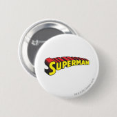Superman | Logo "Gelbe rote Buchstaben" Button (Vorne & Hinten)