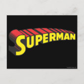 Superman | Logo "Gelbe rote Buchstaben" Postkarte (Vorderseite)