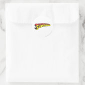 Superman | Logo "Gelbe rote Buchstaben" Runder Aufkleber (Tasche)