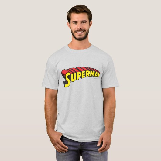 Superman | Logo "Gelbe rote Buchstaben" T-Shirt (Vorne ganz)