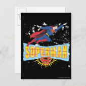 Superman-Logo und Flug Postkarte (Vorne/Hinten)